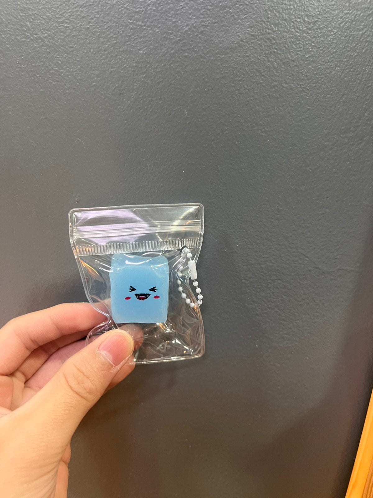 ice cube with face mini taba keychain