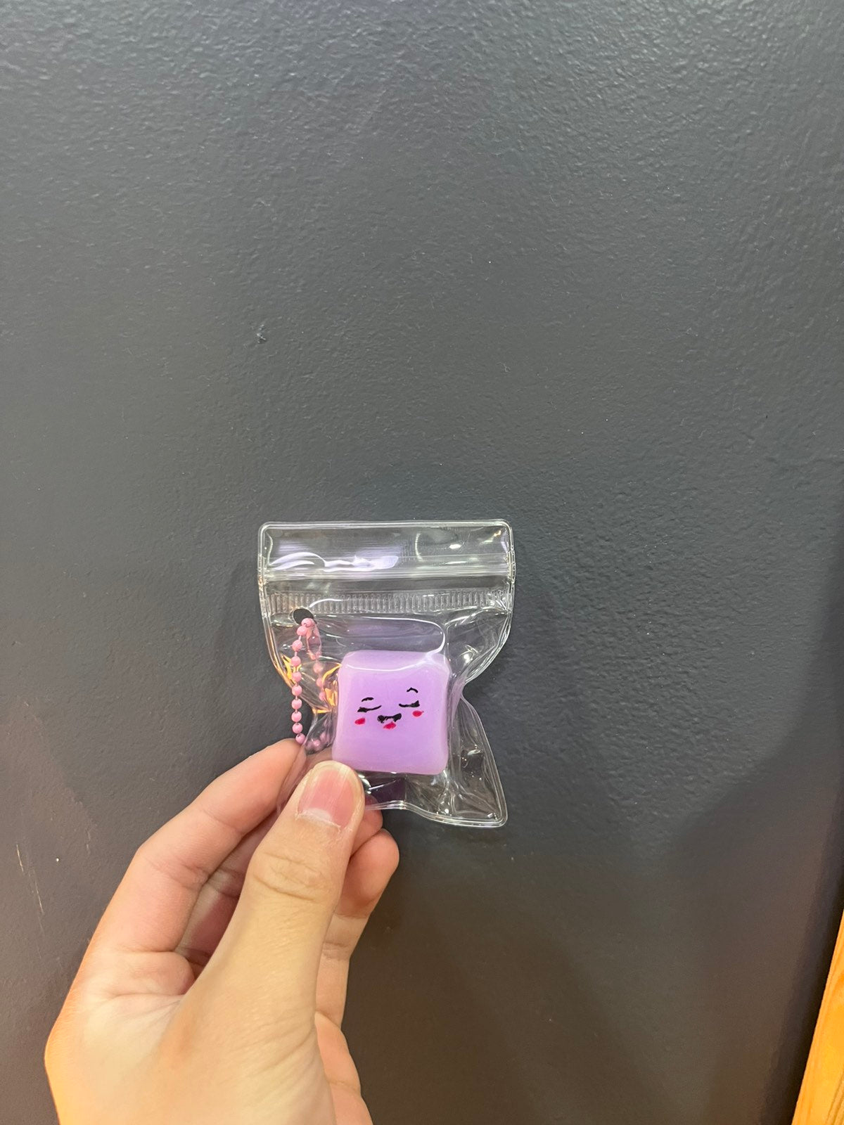 ice cube with face mini taba keychain