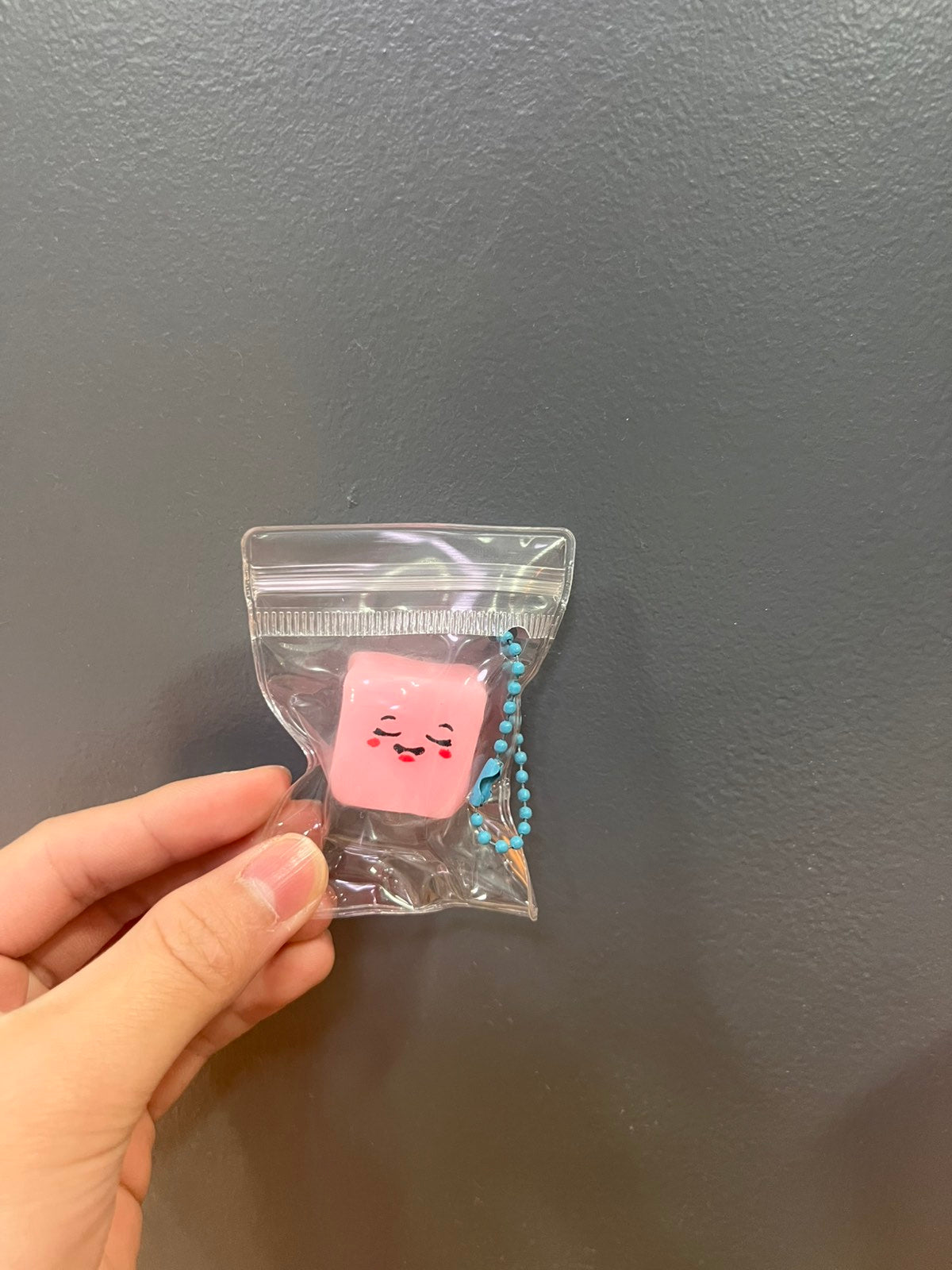ice cube with face mini taba keychain
