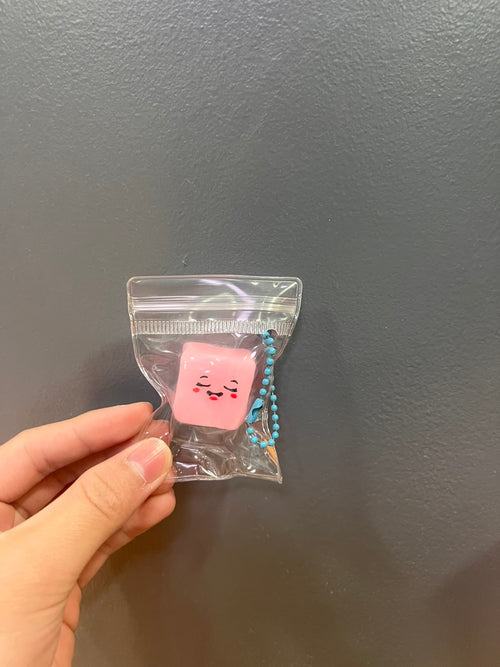 ice cube with face mini taba keychain