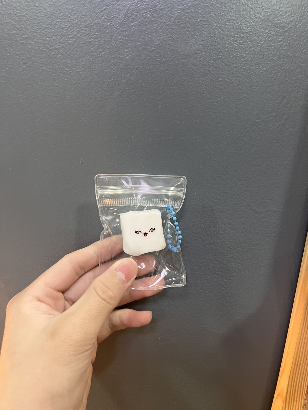 ice cube with face mini taba keychain